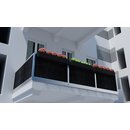 Rattan Balkon und Terrassen-Sichtschutz Dunkelbraun RD02 90 cm