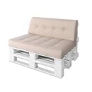Palettenkissen Palettenauflage Rückenkissen Sofa Euro Paletten Polster MH-JC02 Beige 120x40x10-20 cm