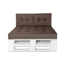 Palettenkissen Palettenauflage Rückenkissen Sofa Euro Paletten Polster MH-JC02 Dunkelbraun 60x40x10-20 cm
