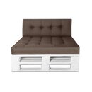 Palettenkissen Palettenauflage Rückenkissen Sofa Euro Paletten Polster MH-JC02 Dunkelbraun 120x40x10-20 cm
