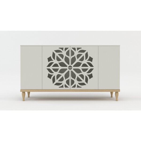 Kommode Sideboard Anrichte Wohnzimmer Schrank Holz Malva KM160F Weiß