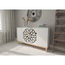 Kommode Sideboard Anrichte Wohnzimmer Schrank Holz Malva KM160F Weiß