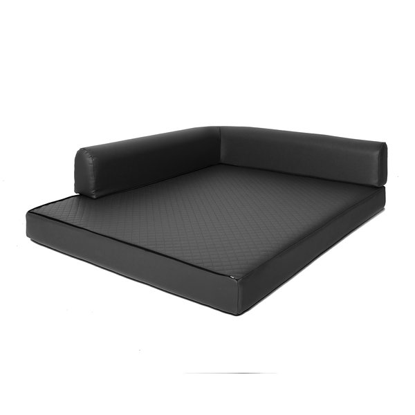 Eck Hundebett Rogo Hundekorb Kunstleder Hundesofa Hundekissen Gestepptes