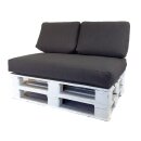 Palettenkissen Palettenauflage Palettensofa Euro Paletten Sitzkissen MH-UQ-01 Dunkelgrau 120x80x15 cm