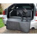 Kofferraum Schutzdecke Autohundebett Kunstleder Autositz Travel Hundebett  Schwarz L (100x80x38cm) Standard Schaumstoff Ohne Anschnallsystem