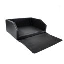 Kofferraum Schutzdecke Autohundebett Kunstleder Autositz Travel Hundebett  Schwarz XXL (110x90x38cm) Visco Schaumstoff Ohne Anschnallsystem