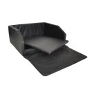 Kofferraum Schutzdecke Autohundebett Kunstleder Autositz Travel Hundebett  Schwarz XXL (110x90x38cm) Visco Schaumstoff Ohne Anschnallsystem