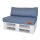 Palettenkissen Sitzkissen Rückenkissen Euro Paletten Sofa MH-GD07 Jeans Hellblau 120x80x10cm