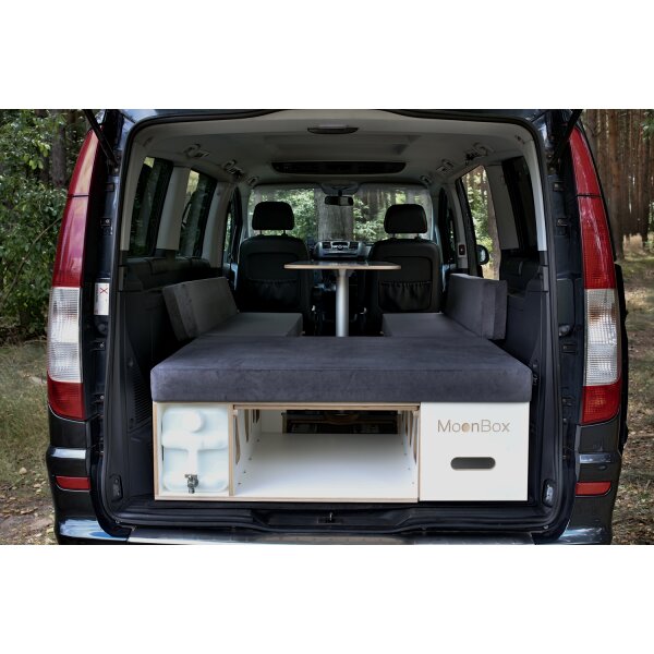 Moonbox Campingbox mit Tisch Van/Bus 124cm White Edition
