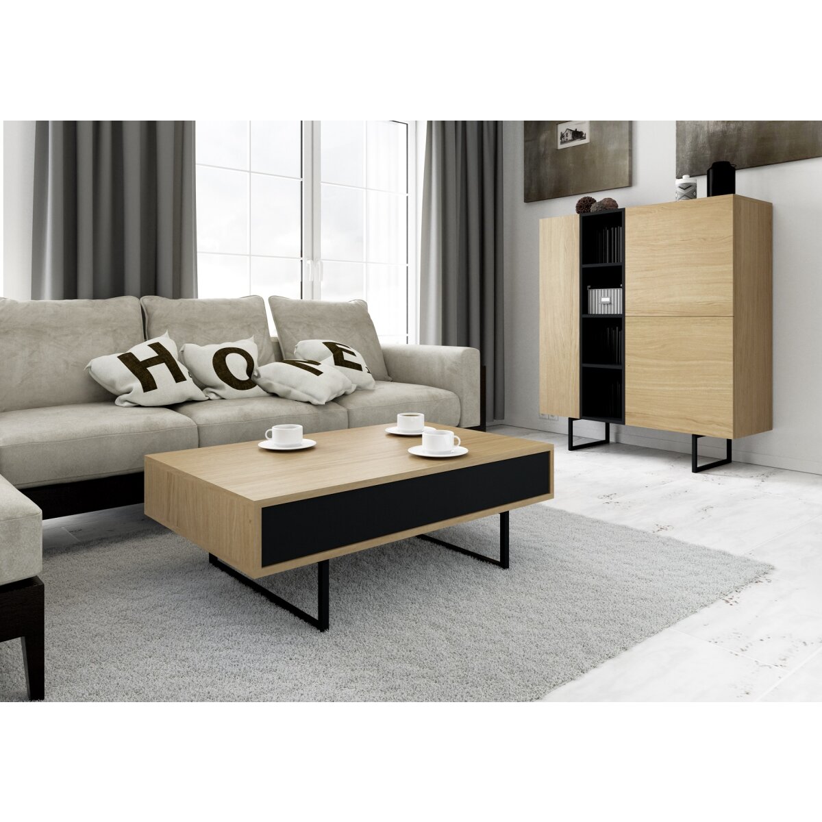 Couchtisch Schublade Wohnzimmertisch Kaffeetisch Sofatisch Tisch ABAT, 519,00 €