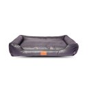 Hundebett Bobby Kunstleder Hundesofa Schlafplatz Hundekorb Hundesofa Hundekorb Dark Grey M (105x75x20 cm)