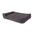 Hundebett Bobby Kunstleder Hundesofa Schlafplatz Hundekorb Hundesofa Hundekorb Dark Grey M (105x75x20 cm)