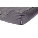 Hundebett Bobby Kunstleder Hundesofa Schlafplatz Hundekorb Hundesofa Hundekorb Dark Grey M (105x75x20 cm)