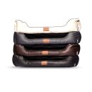 Hundebett Bobby Kunstleder Hundesofa Schlafplatz Hundekorb Hundesofa Hundekorb Dark Grey M (105x75x20 cm)