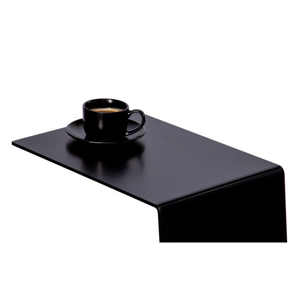 C-förmiger Beistelltisch Aus Holz & Metall – Mobiler Kaffeetisch, 30x40 Cm Tischplatte, Höhe 70 Cm – Für Sofa, Bett Oder Als Druckerablage – Industrie-Design, Vintagebraun-schwarz
