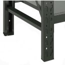 Reifenregal 200x60x200cm 300kg (3-lagiger) Lagerregal Schwerlastregal Schwarz