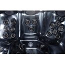 Garten-Whirlpool, ganzjährig nutzbare Badewanne mit Hydromassage für 6 Personen, 210x210 cm