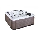 Garten-Whirlpool, ganzjährig nutzbare Badewanne mit Hydromassage für 6 Personen, 210x210 cm