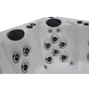 Garten-Whirlpool, ganzjährig nutzbare Badewanne mit Hydromassage für 6 Personen, 210x210 cm