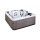 Garten-Whirlpool, ganzjährig nutzbare Badewanne mit Hydromassage für 6 Personen, 210x210 cm