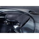 Garten-Whirlpool, ganzjährig nutzbare Badewanne mit Hydromassage für 6 Personen, 210x210 cm Dunkelgrau