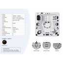 Garten-Whirlpool, ganzjährig nutzbare Badewanne mit Hydromassage für 6 Personen, 210x210 cm Dunkelgrau