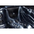 Garten-Whirlpool, ganzjährig nutzbare Badewanne mit Hydromassage für 6 Personen, 210x210 cm Dunkelgrau