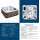 Garten-Whirlpool, ganzjährig nutzbare Badewanne mit Hydromassage für 6 Personen, 210x210 cm Dunkelgrau