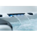 Garten-Whirlpool, ganzjährig nutzbare Badewanne mit Hydromassage für 6 Personen, 210x210 cm Weiß