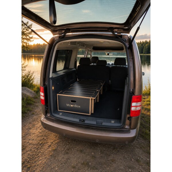 Moonbox Campingbox Schlafsystem Minivan 67cm CADDY Dunkelgrau